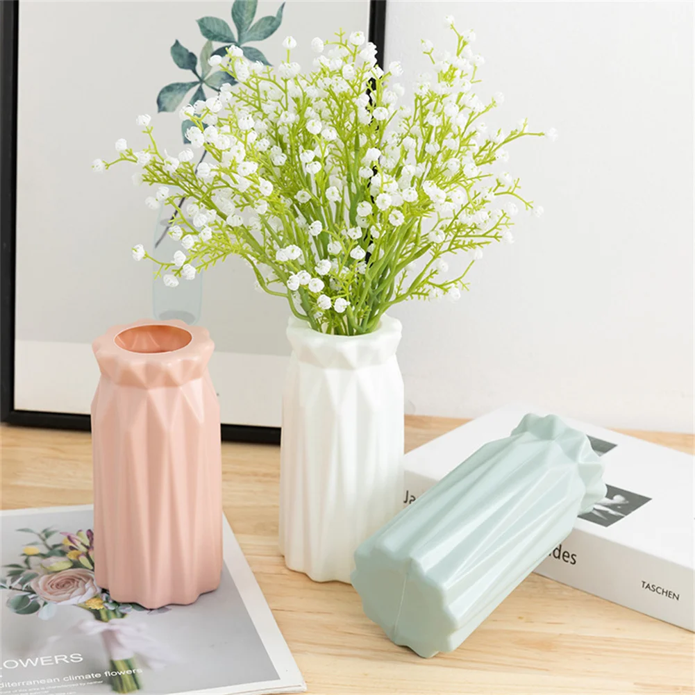Nordic Style Flower Vase Plastic Imitation Ceramic Flower Pot Home Decoration Hall Modern Vases Colorful Desktop Flower Vases
Nordic Style Flower Vase Plastic Imitation Ceramic Flower Pot Home Decoration Hall Modern Vases Colorful Desktop Flower Vases