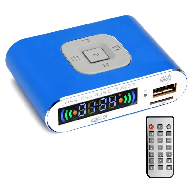 Bluetooth 5.0 Audio Receiver, MP3 Digital Music Player, FM Radio, SD Card/USB Playback 3.5Mm Audio Output(Blue)
Bluetooth 5.0 Audio Receiver, MP3 Digital Music Player, FM Radio, SD Card/USB Playback 3.5Mm Audio Output(Blue)
