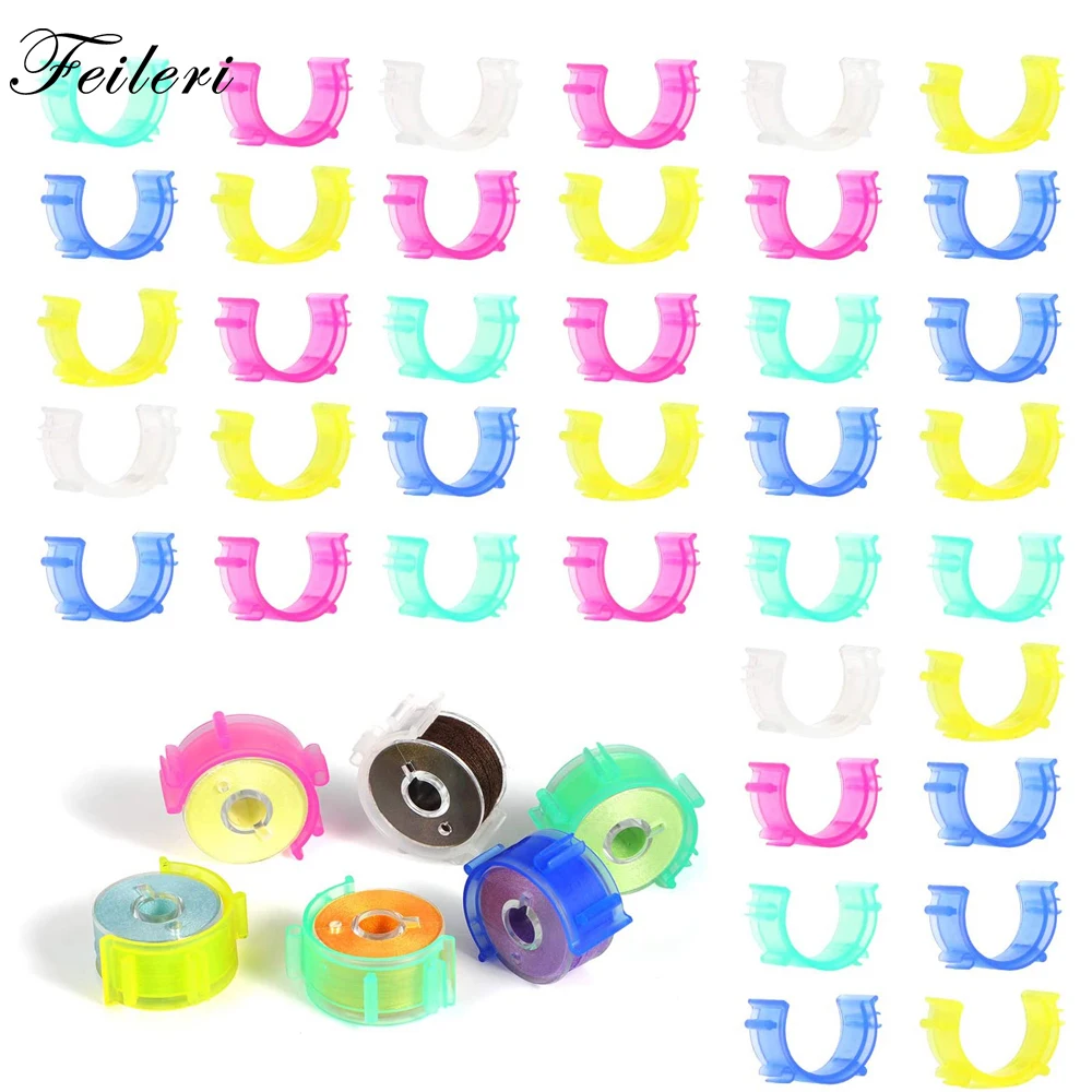 10/40Pcs Sewing Bobbin Clips Plastic Bobbins Thread Spool Holder Clamps for Sewing Machine Embroidery Quilting Accessories
10/40Pcs Sewing Bobbin Clips Plastic Bobbins Thread Spool Holder Clamps for Sewing Machine Embroidery Quilting Accessories