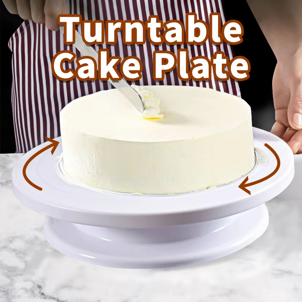 

Meijuner вращающаяся тарелка для торта Нескользящая круглая подставка для торта вращающийся стол для украшения тортов сковорода «сделай сам» ...