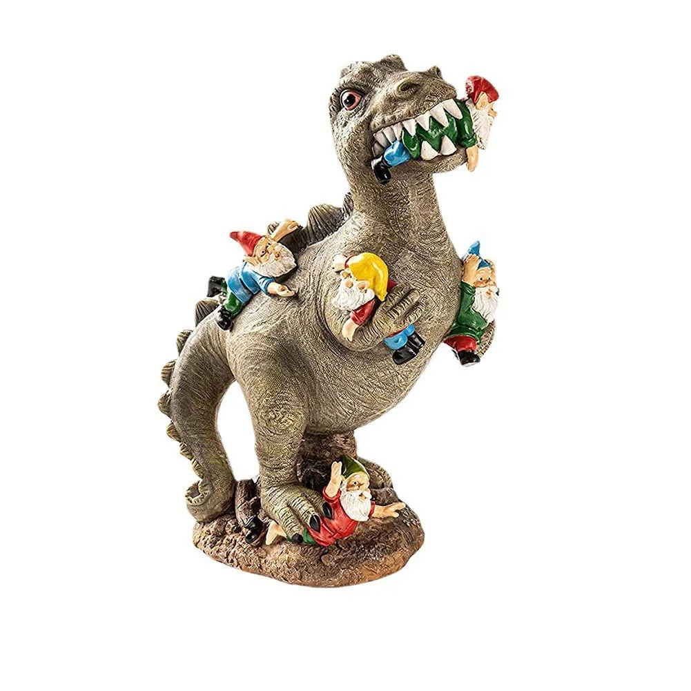 Cartoon Garden Dinosaur Eating Gnome Statues Outdoor Funny Resin Figurines Sculpture Decor Patio Lawn Yard Model Toy for Kid Boy
Cartoon Garden Dinosaur Eating Gnome Statues Outdoor Funny Resin Figurines Sculpture Decor Patio Lawn Yard Model Toy for Kid Boy
