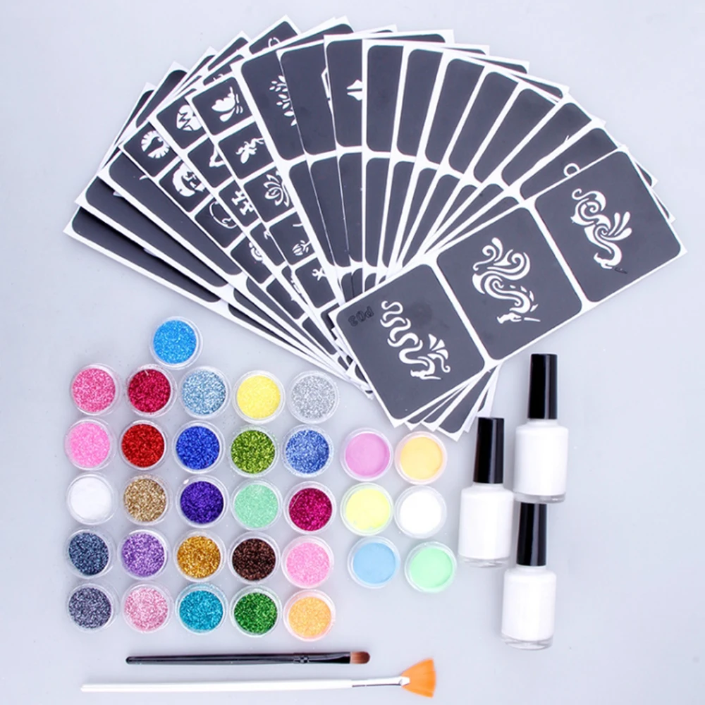 Glitter Tattoo Set 24 Color Temporary Glitter Tattoo Set Art Party Makeup Temporary Tatoo
Glitter Tattoo Set 24 Color Temporary Glitter Tattoo Set Art Party Makeup Temporary Tatoo