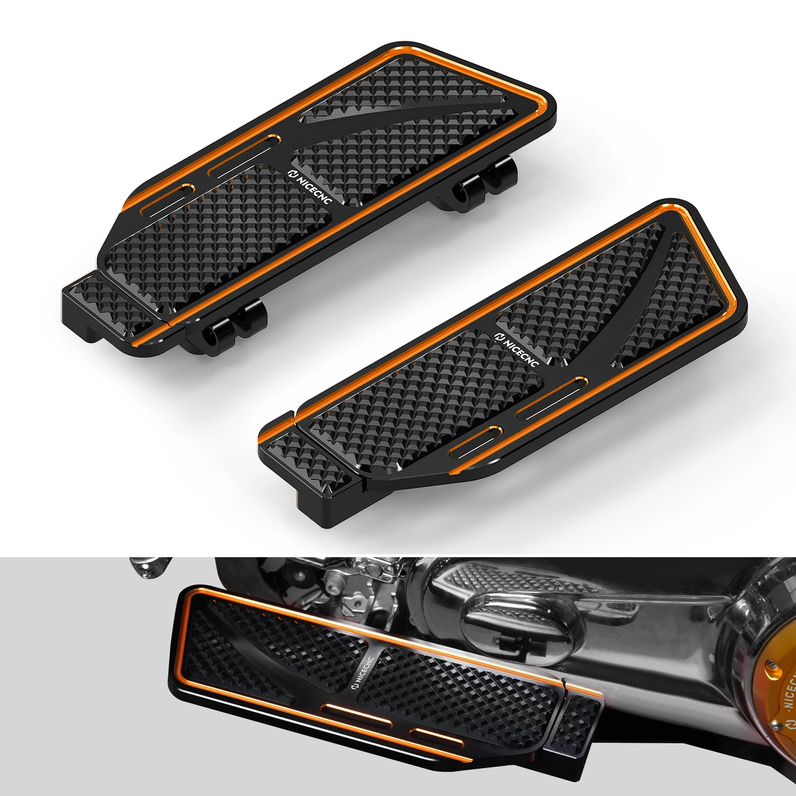 Enlarged Rider Footboards Footrest Foot pegs For Harley Touring Road King Special FLHRXS FLHR Ultra Limited FLHTK Street Glide
Enlarged Rider Footboards Footrest Foot pegs For Harley Touring Road King Special FLHRXS FLHR Ultra Limited FLHTK Street Glide