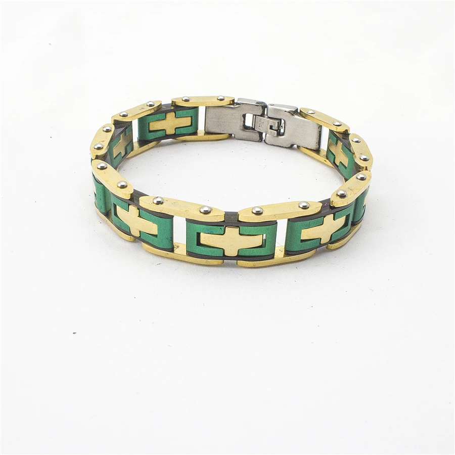 Custom Green Color Cross Bracelets For Women Mens Jewellery Personalized Stainless Steel Engraved Bangles Pulseiras Feminina
Custom Green Color Cross Bracelets For Women Mens Jewellery Personalized Stainless Steel Engraved Bangles Pulseiras Feminina