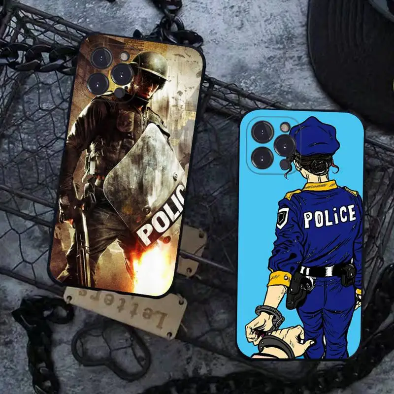 FHNBLJ Police Phone Case Silicone Soft for iphone 14 13 12 11 Pro Mini XS MAX 8 7 6 Plus X XS XR Cover
FHNBLJ Police Phone Case Silicone Soft for iphone 14 13 12 11 Pro Mini XS MAX 8 7 6 Plus X XS XR Cover