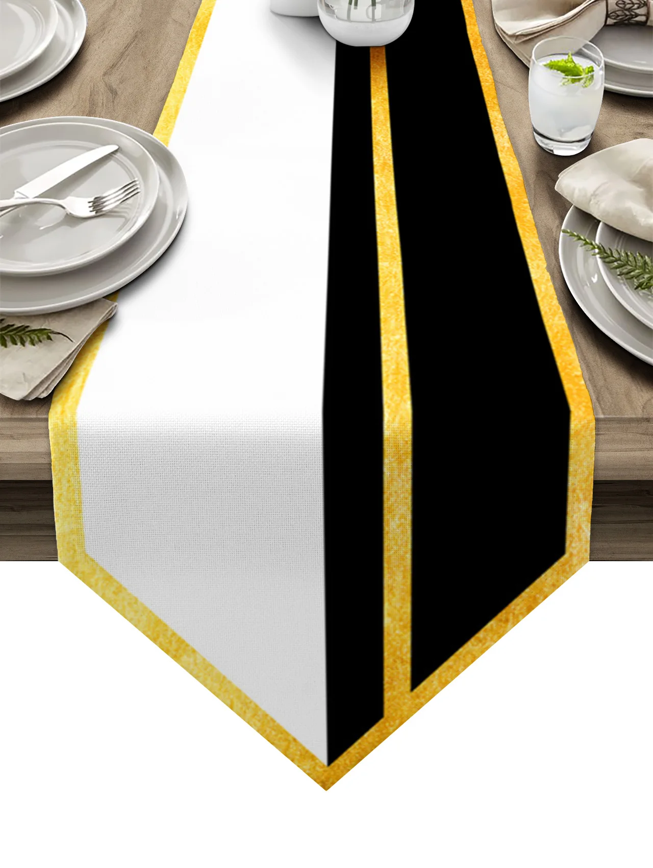 Luxury Black Yellow Stripes Table Runner Coffee Table Wedding Banquet Party Hotel Home Cotton and Linen Table Runner
Luxury Black Yellow Stripes Table Runner Coffee Table Wedding Banquet Party Hotel Home Cotton and Linen Table Runner