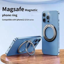 Magnetic Cell Phone Ring Holder Compatible with IPhone 12 13 14 Series MagSafe Removable Cell Phone Grip Kickstand
