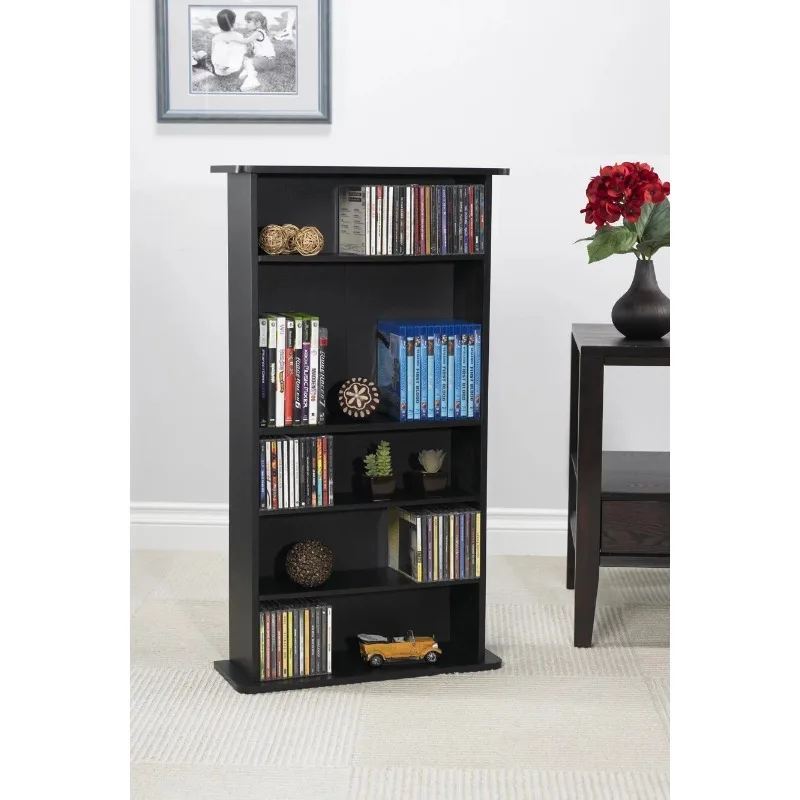Atlantic 36" Drawbridge XL Wood Media Storage Shelf and Bookcase, 10" Depth (240 CDs, 108 DVDs), Black Woodgrain book shelf
Atlantic 36" Drawbridge XL Wood Media Storage Shelf and Bookcase, 10" Depth (240 CDs, 108 DVDs), Black Woodgrain book shelf