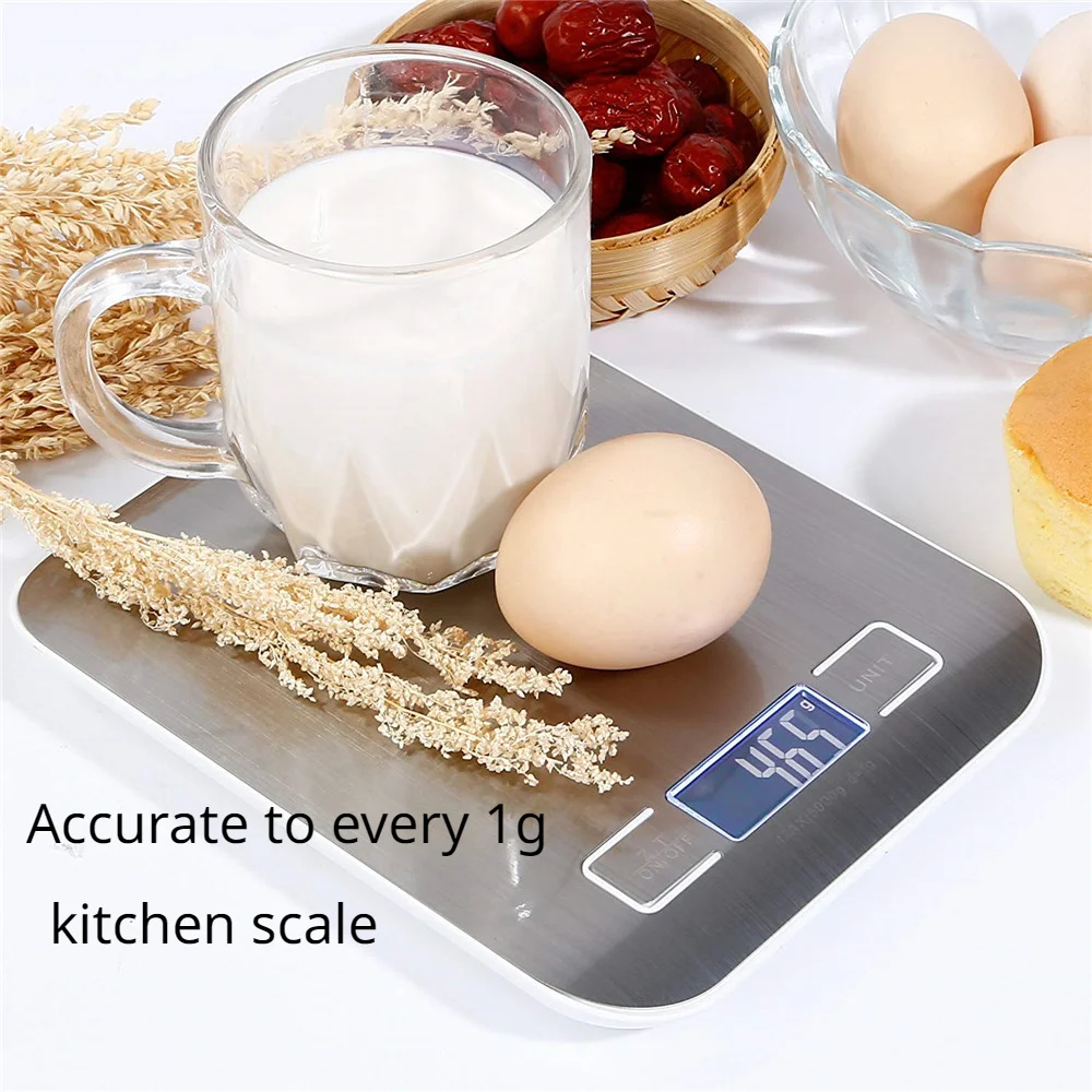 

Электронные весы из нержавеющей стали, кухонный прибор для взвешивания пищи, закусок, 5 кг/10 кг