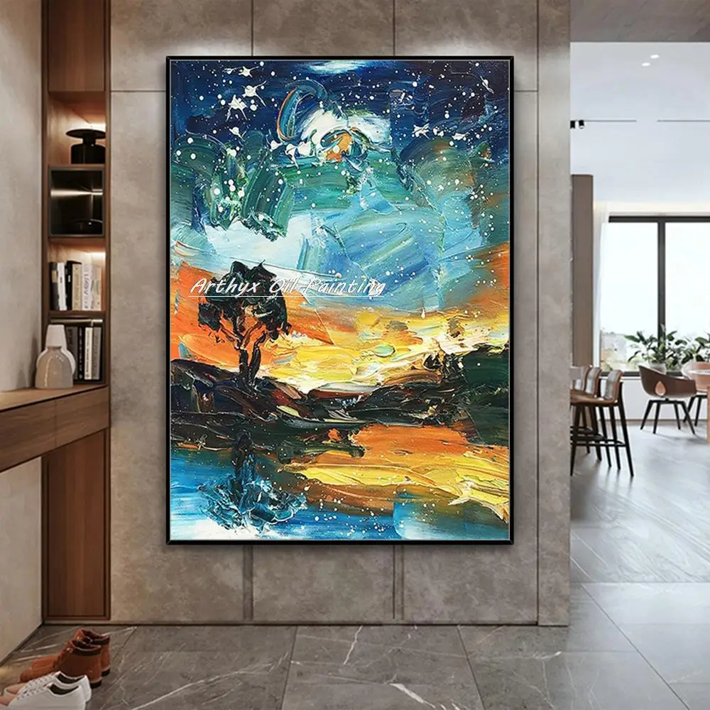 Arthyx Hand Painted Dream Of Stars Oil Paintings On Canvas Modern Abstract Wall Art Landscape Picture For Living Room Home Decor
Arthyx Hand Painted Dream Of Stars Oil Paintings On Canvas Modern Abstract Wall Art Landscape Picture For Living Room Home Decor