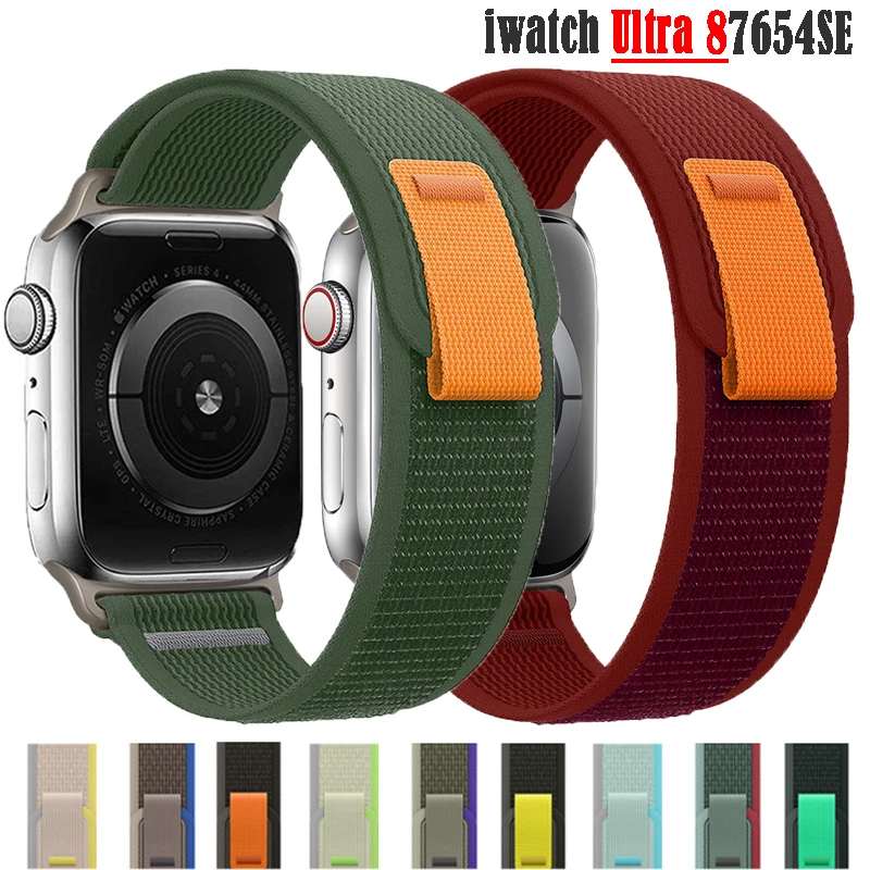 Trail loop strap for apple watch band 44mm 45mm 40mm 41mm 42mm nylon bracelet correa iWatch series SE 8 7 6 5 3 Ultra 49mm strap
Trail loop strap for apple watch band 44mm 45mm 40mm 41mm 42mm nylon bracelet correa iWatch series SE 8 7 6 5 3 Ultra 49mm strap