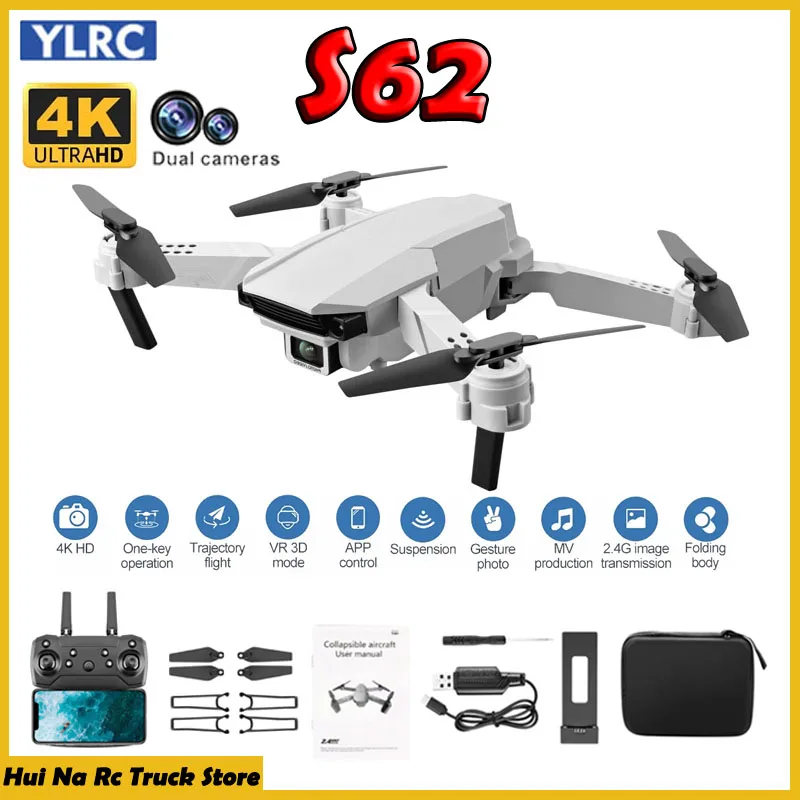 Дрон 4k HD Двойная камера визуальное позиционирование S62 1080P Wi-Fi FPV складной Квадрокоптер с функцией сохранения высоты дроны на радиоуправлени...
Дрон 4k HD Двойная камера визуальное позиционирование S62 1080P Wi-Fi FPV складной Квадрокоптер с функцией сохранения высоты дроны на радиоуправлени...