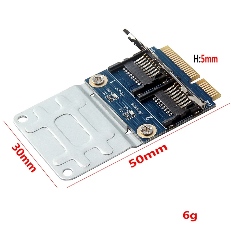 

2 SSD HDD для ноутбука, двойной Micro- SD SDHC SDXC TF для Mini PCIe, кардридер памяти, мини-SDCARD, мини-адаптер Pci-E