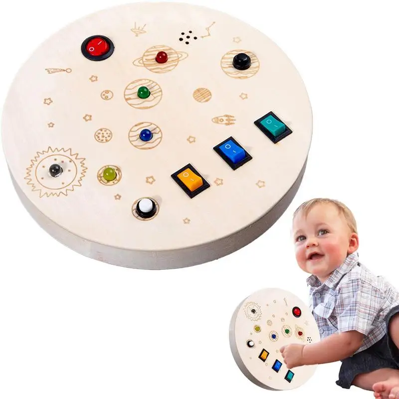 Led Light Switch Toy Toddler Toys Busy Boards For Toddlers Wooden Sensory Toys For 1-4 Toddlers With Light Up LED Buttons
Led Light Switch Toy Toddler Toys Busy Boards For Toddlers Wooden Sensory Toys For 1-4 Toddlers With Light Up LED Buttons