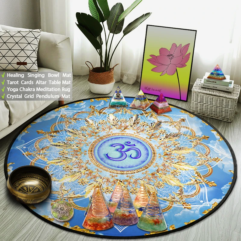 Crown Chakra Round Rug For Yoga Room Buddhist Meditation Mat Altar Tarot Card Pad Pagan Witchcraft Astrology Supplies Drop Ship
Crown Chakra Round Rug For Yoga Room Buddhist Meditation Mat Altar Tarot Card Pad Pagan Witchcraft Astrology Supplies Drop Ship