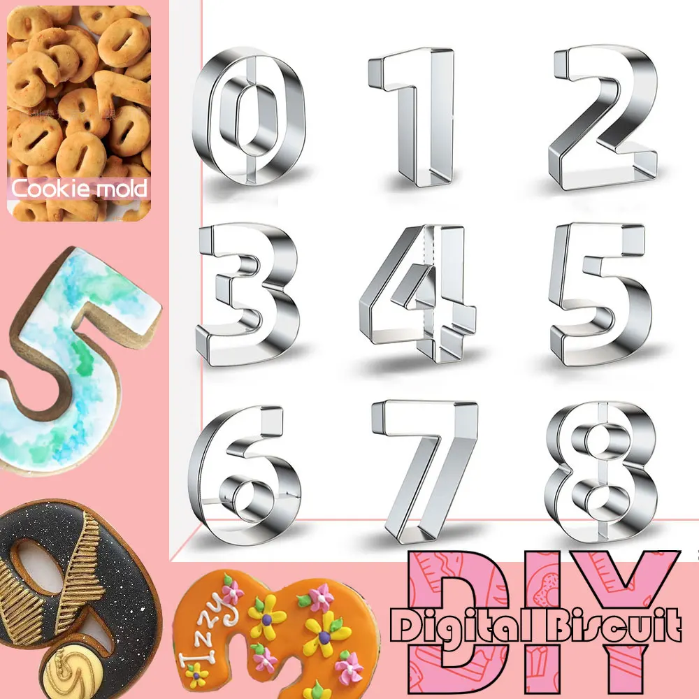 Stainless Steel Digital Mould Cookie Styling Set Mold DIY Baking Tool Stereo Rice Ball Cake Cookie Cutter Mold Kitchen Ware
Stainless Steel Digital Mould Cookie Styling Set Mold DIY Baking Tool Stereo Rice Ball Cake Cookie Cutter Mold Kitchen Ware