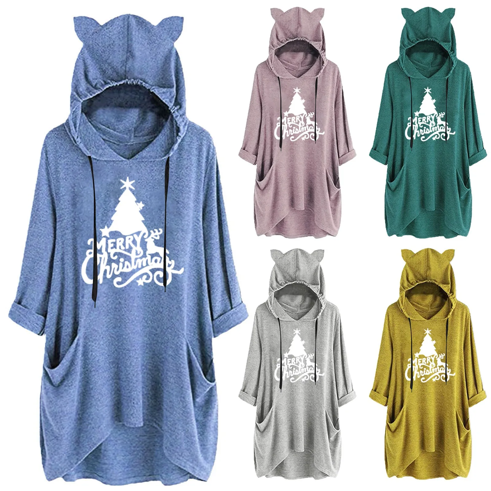 Zipped Hoodie Ladies Christmas Print Hooded Long Sleeve Pullover Casual Sweatshirt Top Pocket Sweatshirt
Zipped Hoodie Ladies Christmas Print Hooded Long Sleeve Pullover Casual Sweatshirt Top Pocket Sweatshirt