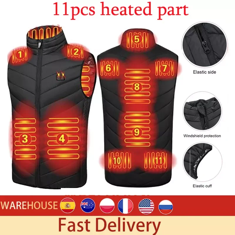 Areas Heated Vest Jacket USB Men Winter Electrical Heated Sleevless Jacket Outdoor Fishing Hunting Vest куртка с подогревом
Areas Heated Vest Jacket USB Men Winter Electrical Heated Sleevless Jacket Outdoor Fishing Hunting Vest куртка с подогревом