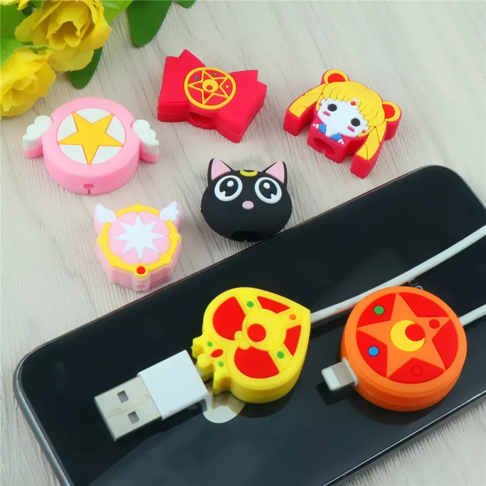 Anime Cartoon Cable Bite Protector For iPhone Organizer Holder Cute Sailor Moon Cable Winder Cover Data Line Cord Protective
Anime Cartoon Cable Bite Protector For iPhone Organizer Holder Cute Sailor Moon Cable Winder Cover Data Line Cord Protective