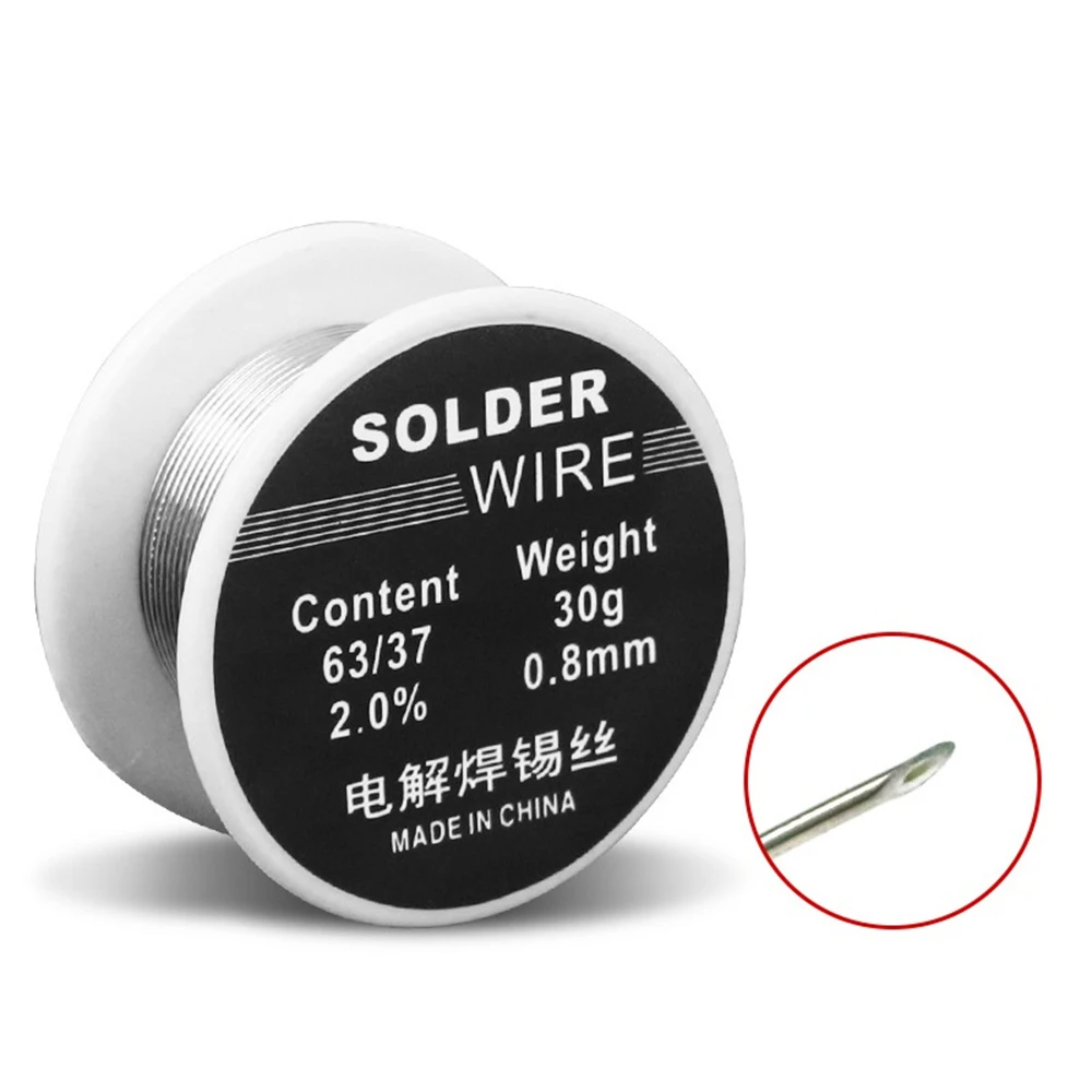 

30g 0.8mm Welding Solder Wire High Purity Low Fusion Spot Rosin Core Soldering Wire Roll No-clean FLUX 2.0% Tin BGA Welding Tool