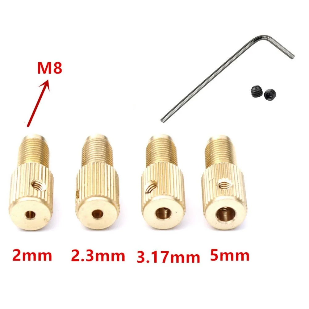 Drill Chuck Set Self-tightening Mini Brass Drill Clamp Chuck Connecting Rod M8-2/2.3/3.17/5mm Brass Shaft Core With Wrench Screw
Drill Chuck Set Self-tightening Mini Brass Drill Clamp Chuck Connecting Rod M8-2/2.3/3.17/5mm Brass Shaft Core With Wrench Screw