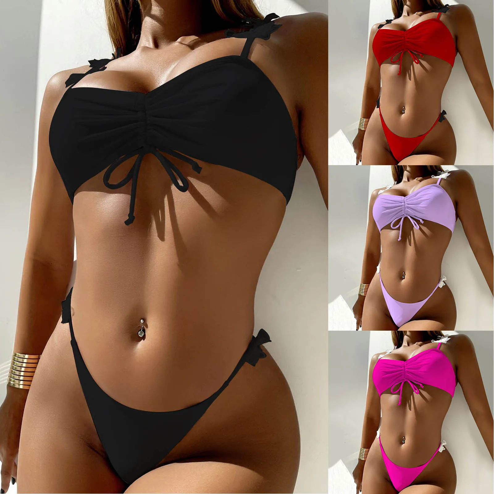 Women Lace Up Butterfly Bikini Swimsuit Sexy Backless Swimsuit Underwire Swimsuits for Women Large Bust Swimwear Swimsuit Women
Women Lace Up Butterfly Bikini Swimsuit Sexy Backless Swimsuit Underwire Swimsuits for Women Large Bust Swimwear Swimsuit Women