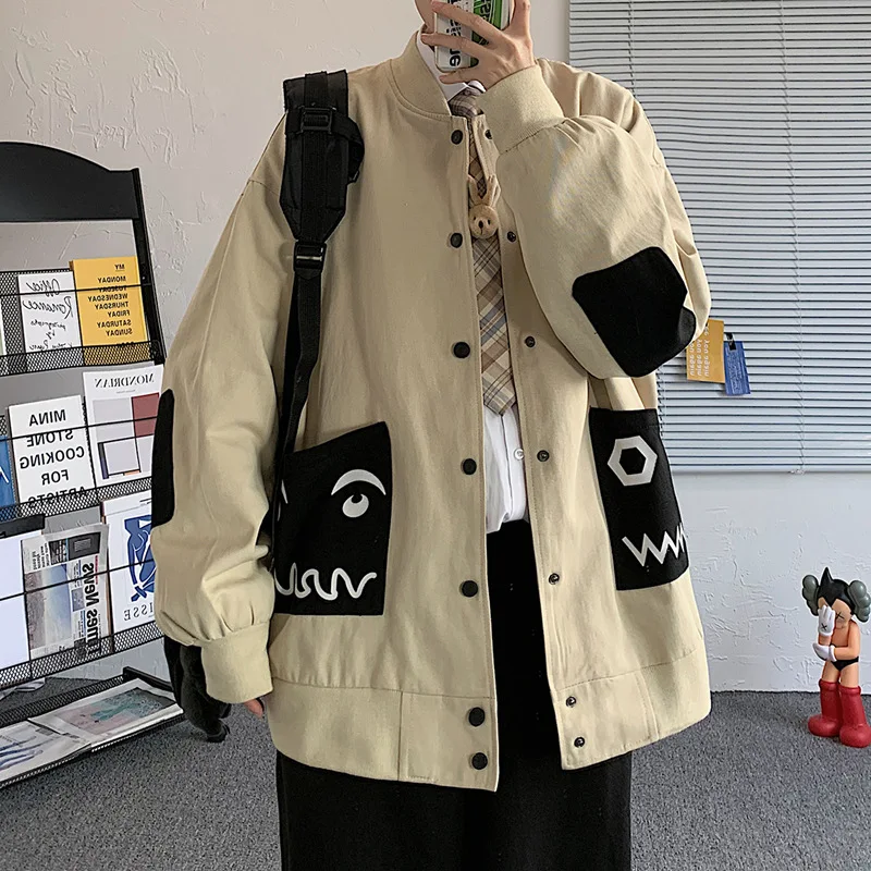 Tide Brand Ins Color Matching Large Pocket Tooling Jacket Men's Spring and Autumn Trend Loose Casual Baseball Uniform Jacket
Tide Brand Ins Color Matching Large Pocket Tooling Jacket Men's Spring and Autumn Trend Loose Casual Baseball Uniform Jacket