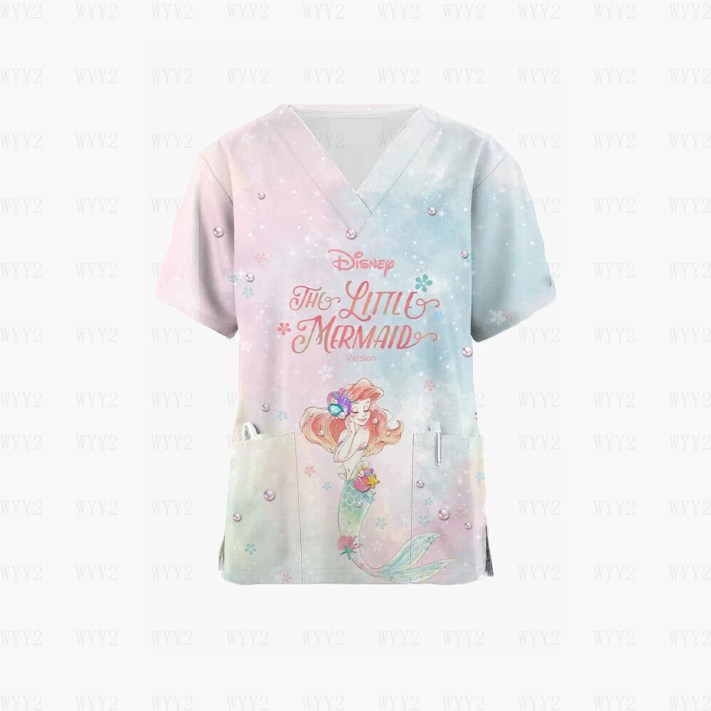 2023 Disney Collection Women's Short Sleeve V Neck Princess Top Overalls Printed Matte Medical Uniform Nurse T-Shirt
2023 Disney Collection Women's Short Sleeve V Neck Princess Top Overalls Printed Matte Medical Uniform Nurse T-Shirt