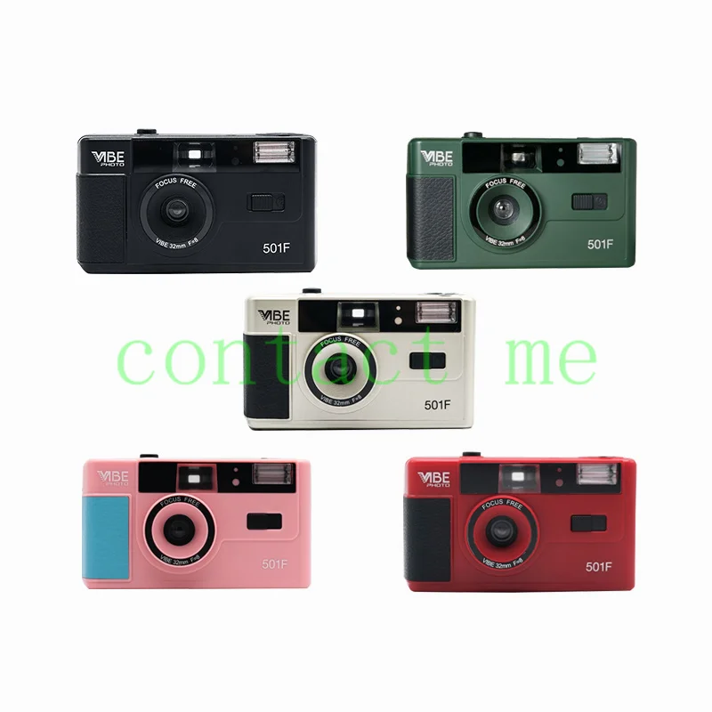 German VIBE 501F Camera ,Reusable Non-Disposable Retro Film Camera 135 Film, With Flash, Black/Red/Champagne Silver/Pink
German VIBE 501F Camera ,Reusable Non-Disposable Retro Film Camera 135 Film, With Flash, Black/Red/Champagne Silver/Pink