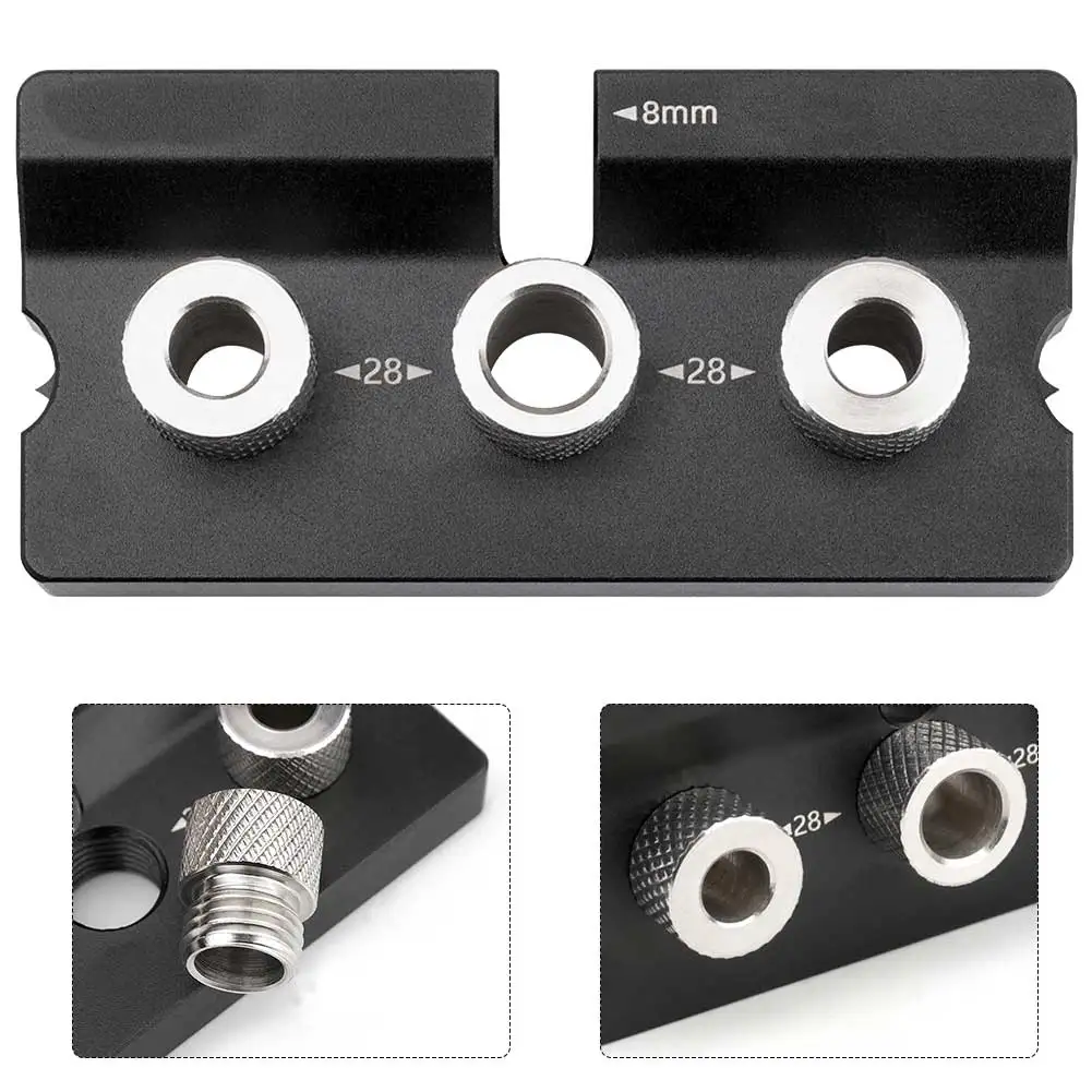 3 In 1 Aluminum Alloy Precision Punch Locator Cam Jig Dowelling Jig Wood Hole Drilling Guide With Stainless Steel Drill Sleeve
3 In 1 Aluminum Alloy Precision Punch Locator Cam Jig Dowelling Jig Wood Hole Drilling Guide With Stainless Steel Drill Sleeve
