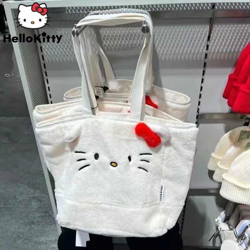 Sanrio, симпатичная пушистая Сумка-тоут Hello Kitty, Женская плюшевая Хлопковая Сумка, НОВАЯ Портативная сумка для покупок большой вместимости, сум... 
Sanrio, симпатичная пушистая Сумка-тоут Hello Kitty, Женская плюшевая Хлопковая Сумка, НОВАЯ Портативная сумка для покупок большой вместимости, сум...