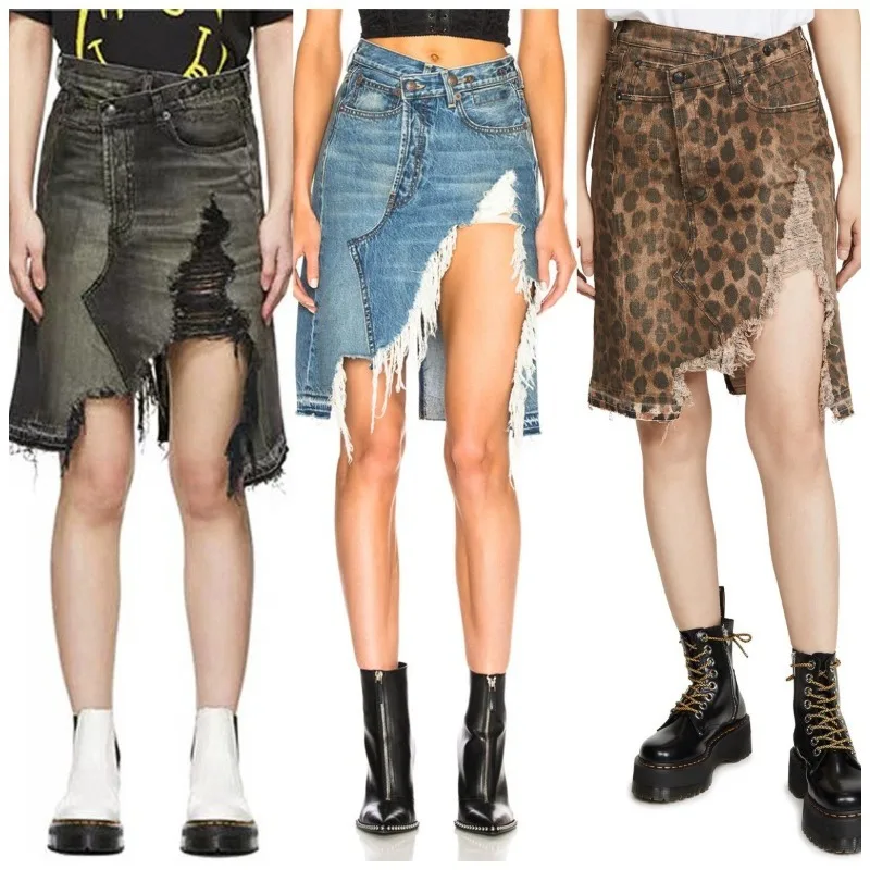 Джинсовая полуюбка R13 @ 2023, Женская Асимметричная трапециевидная юбка с высокой талией и разрезами по краям, модная
Джинсовая полуюбка R13 @ 2023, Женская Асимметричная трапециевидная юбка с высокой талией и разрезами по краям, модная