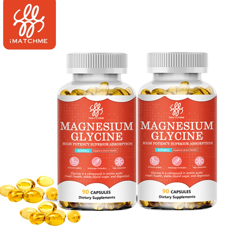 

Magnesium Glycinate Capsules Magnesium Potassium Supplement with Vitamin D, B6 for Cognitive Function, Calm Mood & Sleep Support