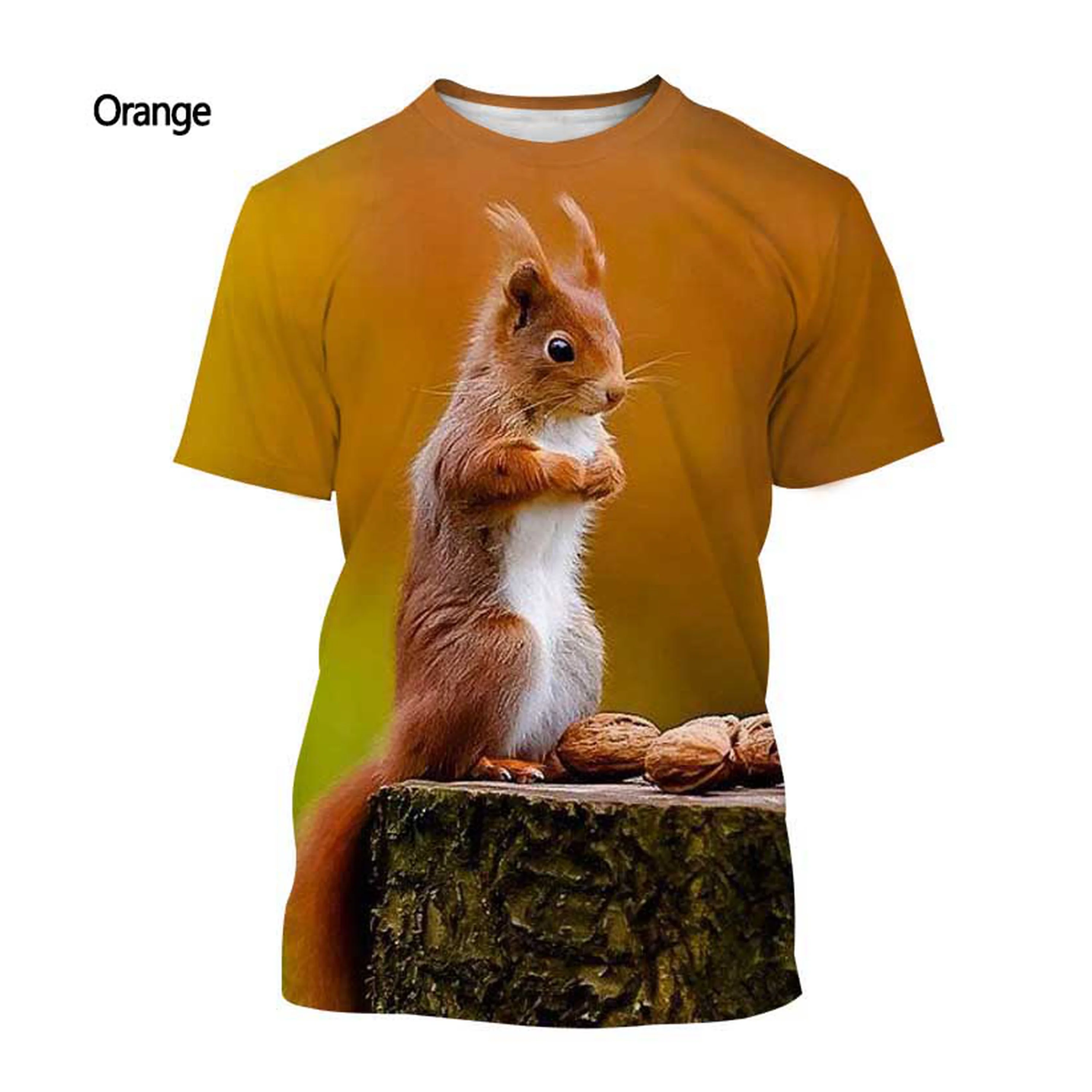 2022 Squirrel T-shirt New Fashion Men's and Women's Summer Casual Short-sleeved Animal 3D Printing T-shirt
2022 Squirrel T-shirt New Fashion Men's and Women's Summer Casual Short-sleeved Animal 3D Printing T-shirt
