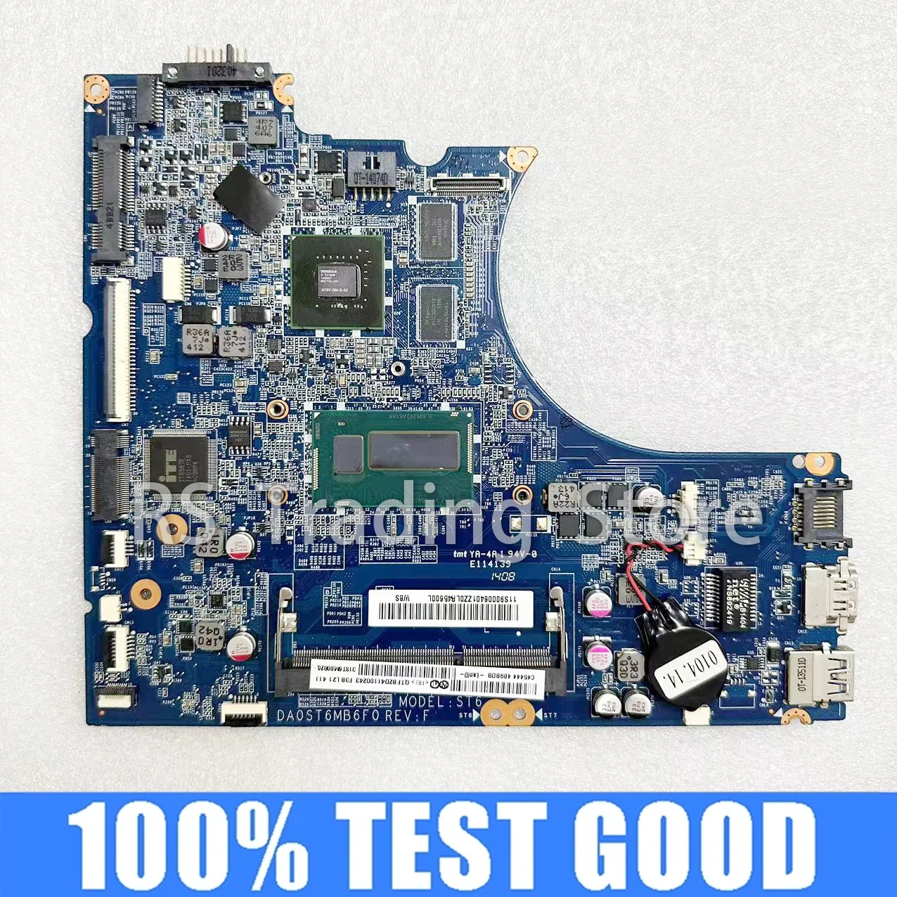 DA0ST6MB6F0 для Lenovo IdeaPad Flex 14 материнская плата для ноутбука со стандартным процессором GT820M 1G 100% протестирована
DA0ST6MB6F0 для Lenovo IdeaPad Flex 14 материнская плата для ноутбука со стандартным процессором GT820M 1G 100% протестирована
