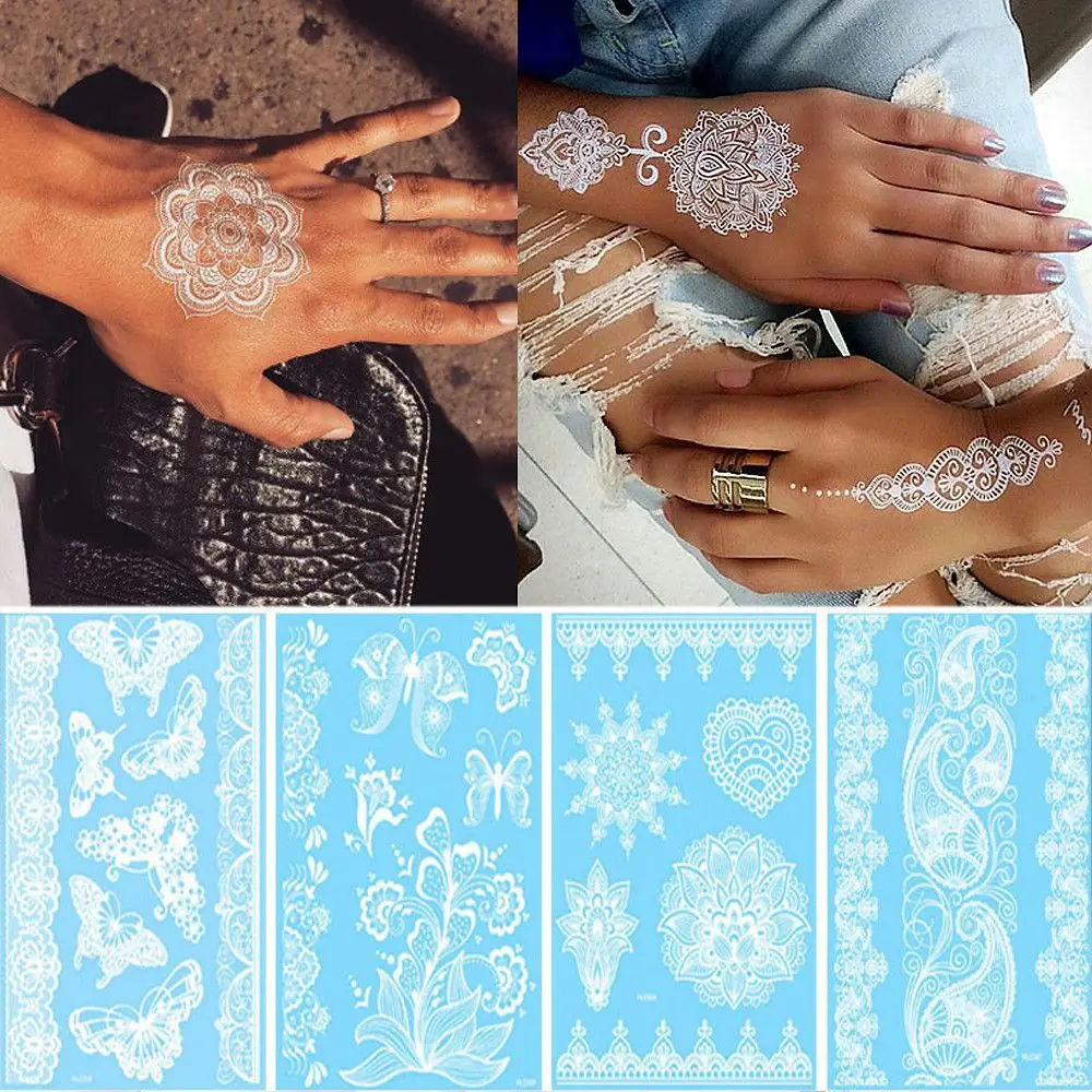 Summer Wedding Party Body Art Lace Arm flower Black White Temporary Tattoos Henna Stickers Simulated Tattoo Sticker
Summer Wedding Party Body Art Lace Arm flower Black White Temporary Tattoos Henna Stickers Simulated Tattoo Sticker