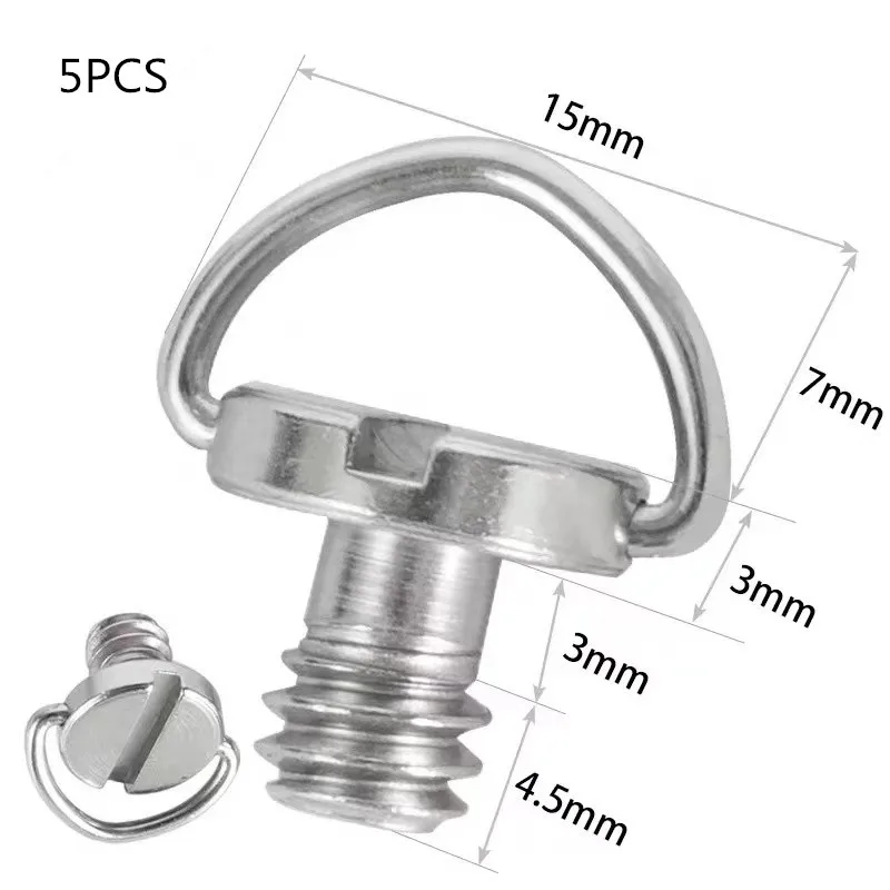 5pcs 1/4 Camera Screw for Quick Release Plate 1/4 Inch Folding D-Ring Adapter Tripod Monopod Quick Release Plate Camera Screw
5pcs 1/4 Camera Screw for Quick Release Plate 1/4 Inch Folding D-Ring Adapter Tripod Monopod Quick Release Plate Camera Screw