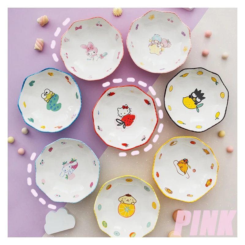 PINK Kawaii Cartoon Print Lace Bowl Little Twinstars Anime Ceramic Breakfast Bowl Fruit Bowl Girly Style Home Creative Tableware
PINK Kawaii Cartoon Print Lace Bowl Little Twinstars Anime Ceramic Breakfast Bowl Fruit Bowl Girly Style Home Creative Tableware