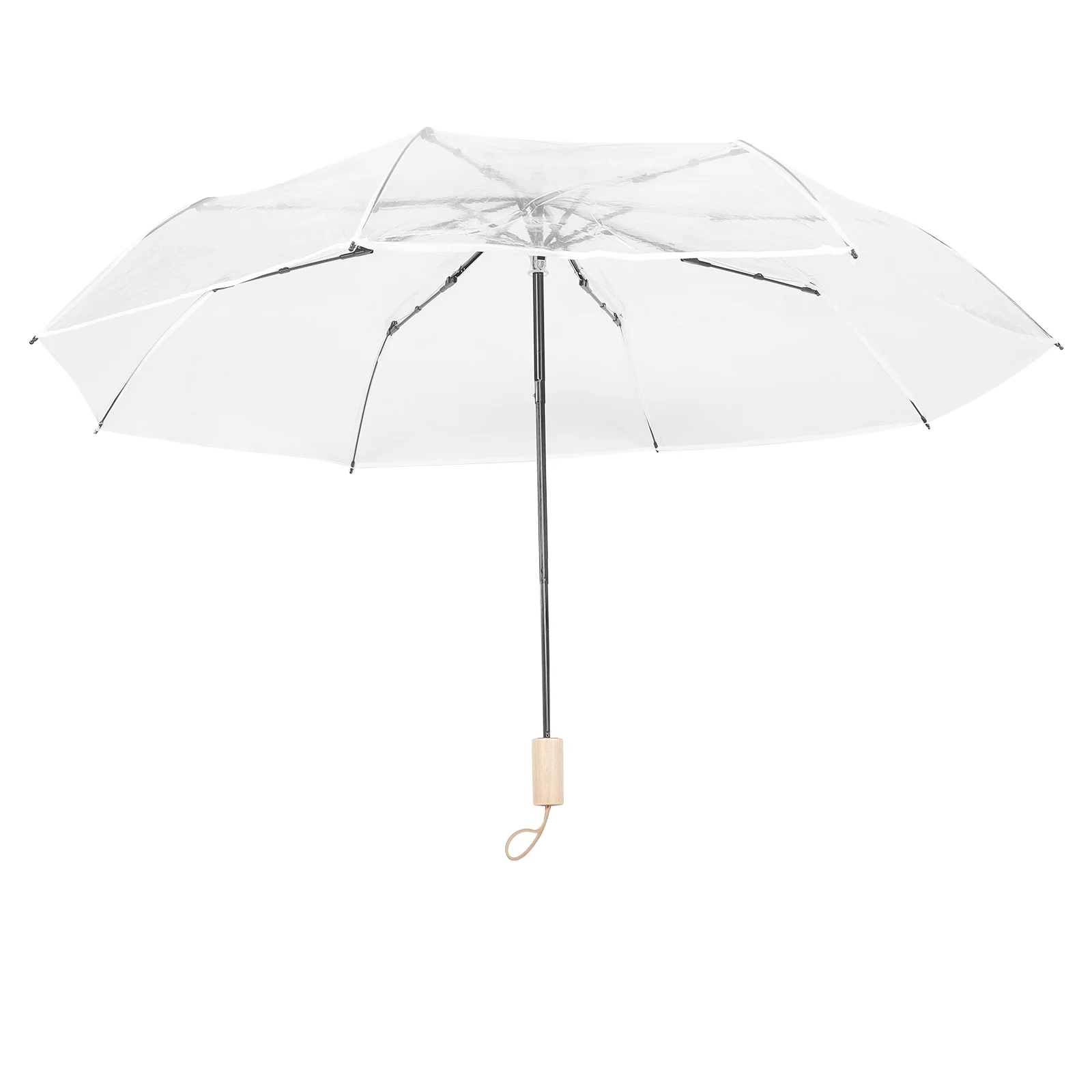 Clear Umbrellas Auto Folding Windproof Strong Hemming Transparent Wooden Hiking Small Travel Compact
Clear Umbrellas Auto Folding Windproof Strong Hemming Transparent Wooden Hiking Small Travel Compact