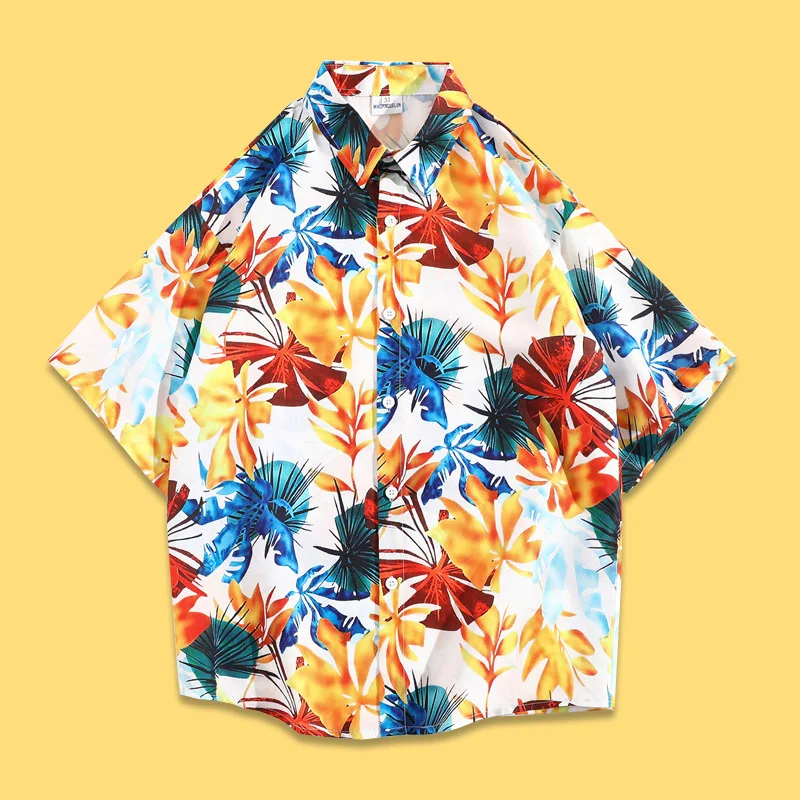 Summer Korean Printed Thin Floral Beach Shirt For Men With Short Sleeves Trendy And Refreshing Retro Loose Collar Shirt
Summer Korean Printed Thin Floral Beach Shirt For Men With Short Sleeves Trendy And Refreshing Retro Loose Collar Shirt