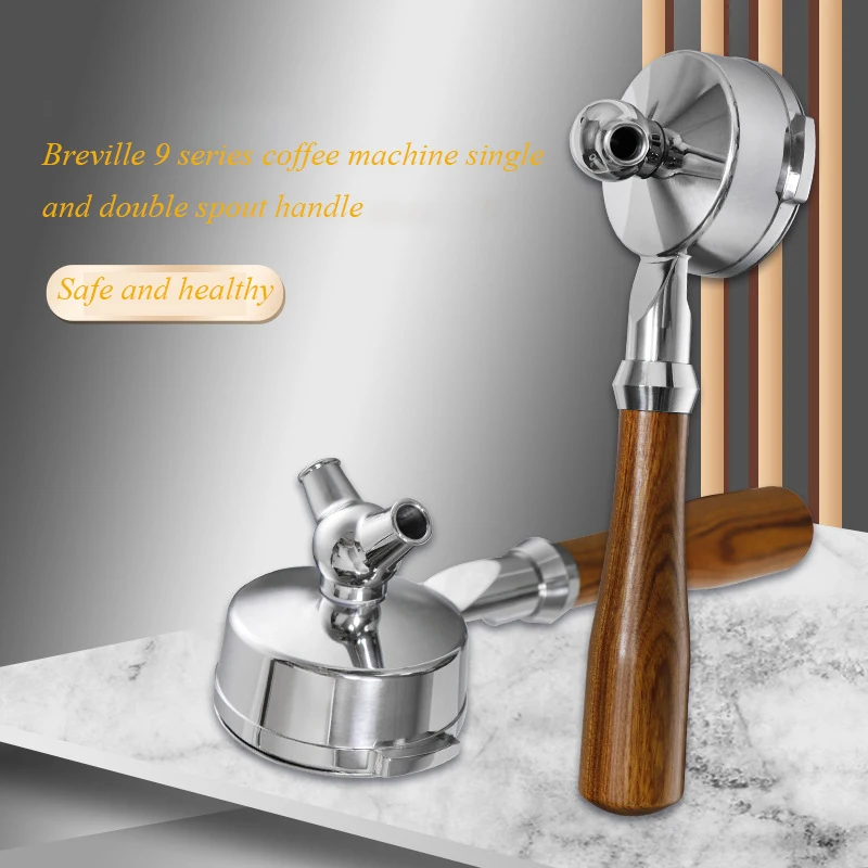 58MM Stainless Steel Single/Double Mouth Bottom Coffee PortafilterBreville 9 Series Coffee Machine Handle
58MM Stainless Steel Single/Double Mouth Bottom Coffee PortafilterBreville 9 Series Coffee Machine Handle
