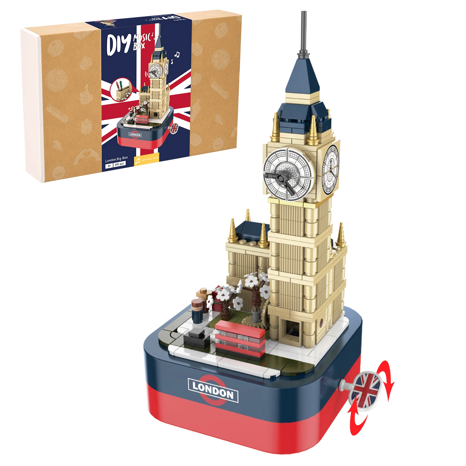 Музыкальная шкатулка Big Ben, наборы для детей, набор строительных блоков известной архитектуры (391 шт.)
Музыкальная шкатулка Big Ben, наборы для детей, набор строительных блоков известной архитектуры (391 шт.)