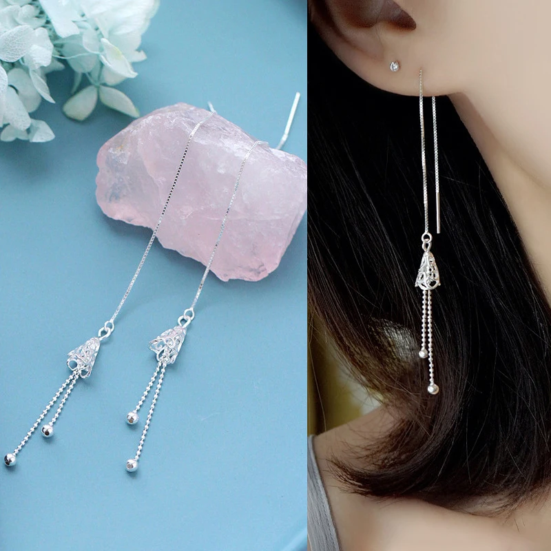 Simple style ear line bead chain fringe earrings for women with long drop perforated line accessories mini fashion ear jewelry
Simple style ear line bead chain fringe earrings for women with long drop perforated line accessories mini fashion ear jewelry