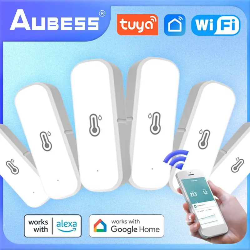 Датчик температуры и влажности Tuya Smart Home, Wi-Fi/ZigBee, работает с приложением Alexa и Google Home Assistant
Датчик температуры и влажности Tuya Smart Home, Wi-Fi/ZigBee, работает с приложением Alexa и Google Home Assistant