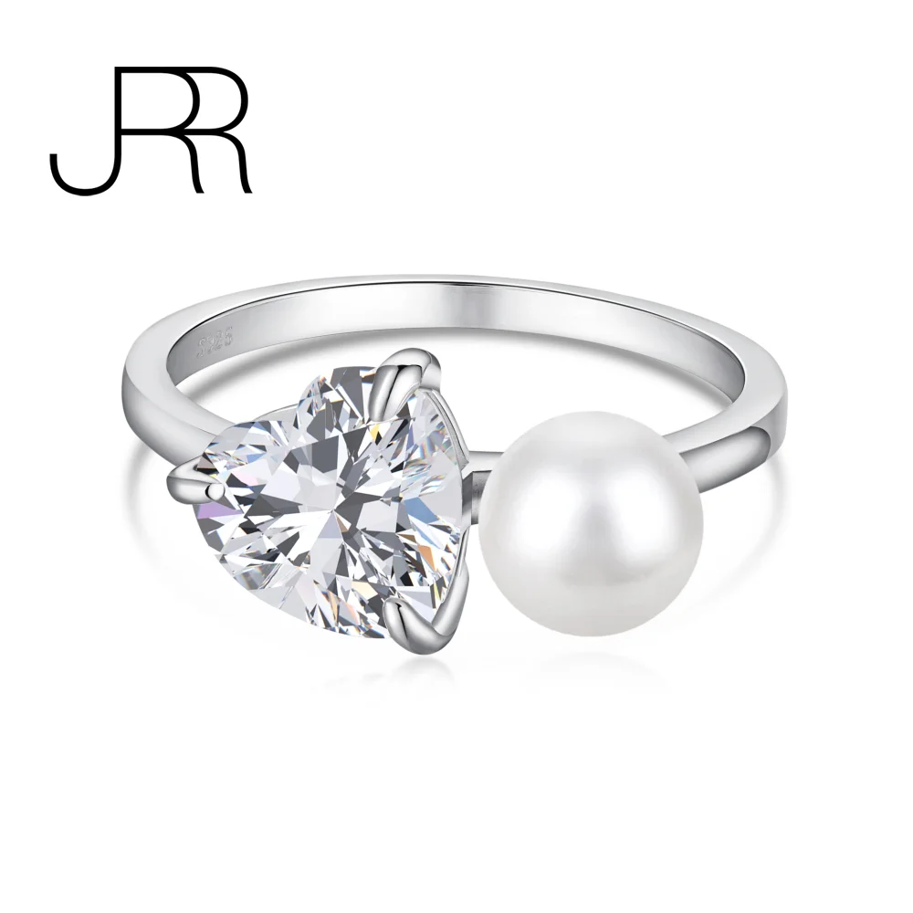 JRR 925 Sterling Silver Heart Cut 8*8MM High Carbon Diamond Pearl Gemstone Wedding Engagement Rings Fine Jewelry Valentine
JRR 925 Sterling Silver Heart Cut 8*8MM High Carbon Diamond Pearl Gemstone Wedding Engagement Rings Fine Jewelry Valentine