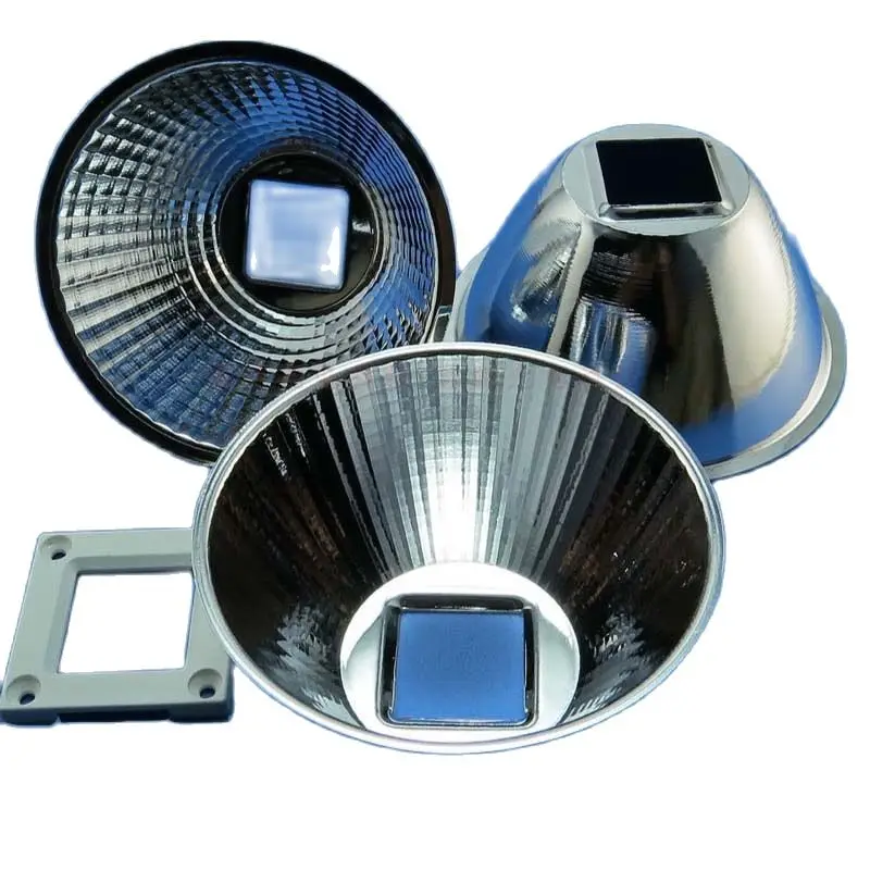 

20W-100W Universal LED Reflector Cup Integrated Light Source Reflective Bowl 50mm 58mm 82mm 92mm 95mm 100mm Optional PC Aluminum