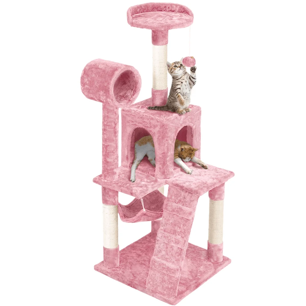 Easyfashion 51" Multilevel Cat Tree with Condo, Pink Cat Scratch Cat Tree House Cat Tower Cat Furniture
Easyfashion 51" Multilevel Cat Tree with Condo, Pink Cat Scratch Cat Tree House Cat Tower Cat Furniture
