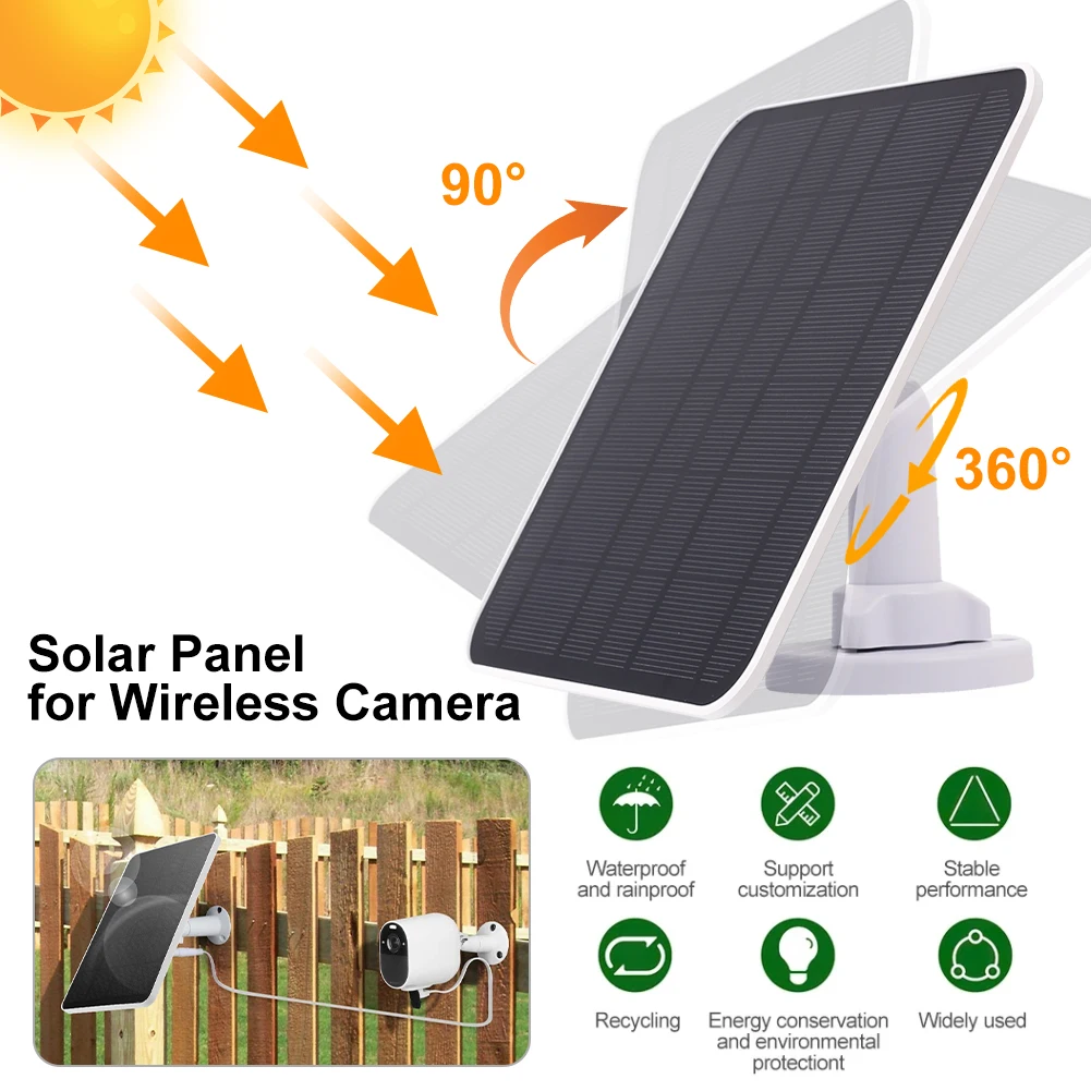 10W Portable Solar Panel 5V Waterproof Outdoor Solar Board USB Type C interface Micro Solar Panel For Solar Security Camera
10W Portable Solar Panel 5V Waterproof Outdoor Solar Board USB Type C interface Micro Solar Panel For Solar Security Camera