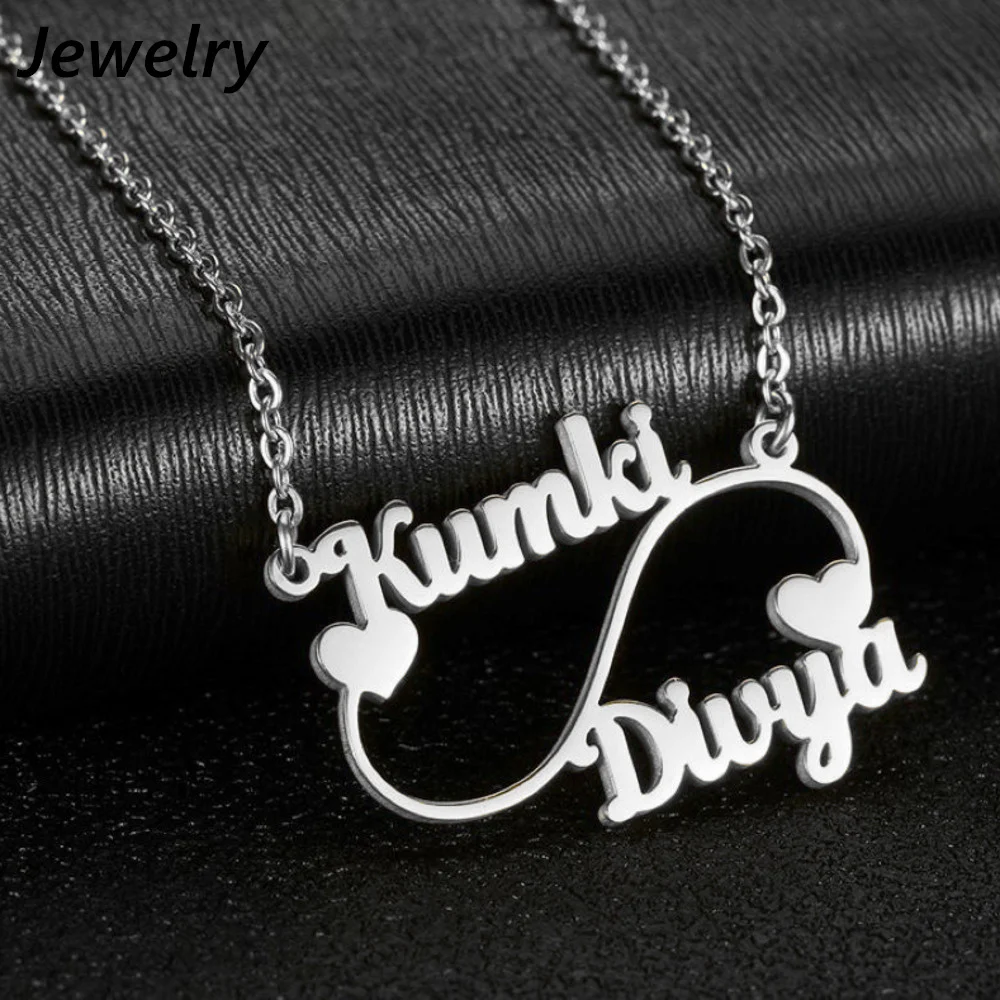 Jewelry Custom Infinite Name Necklace Personalized Stainless Steel Double Nameplate Heart Pendant Chker Jewelry For Women Gifts
Jewelry Custom Infinite Name Necklace Personalized Stainless Steel Double Nameplate Heart Pendant Chker Jewelry For Women Gifts