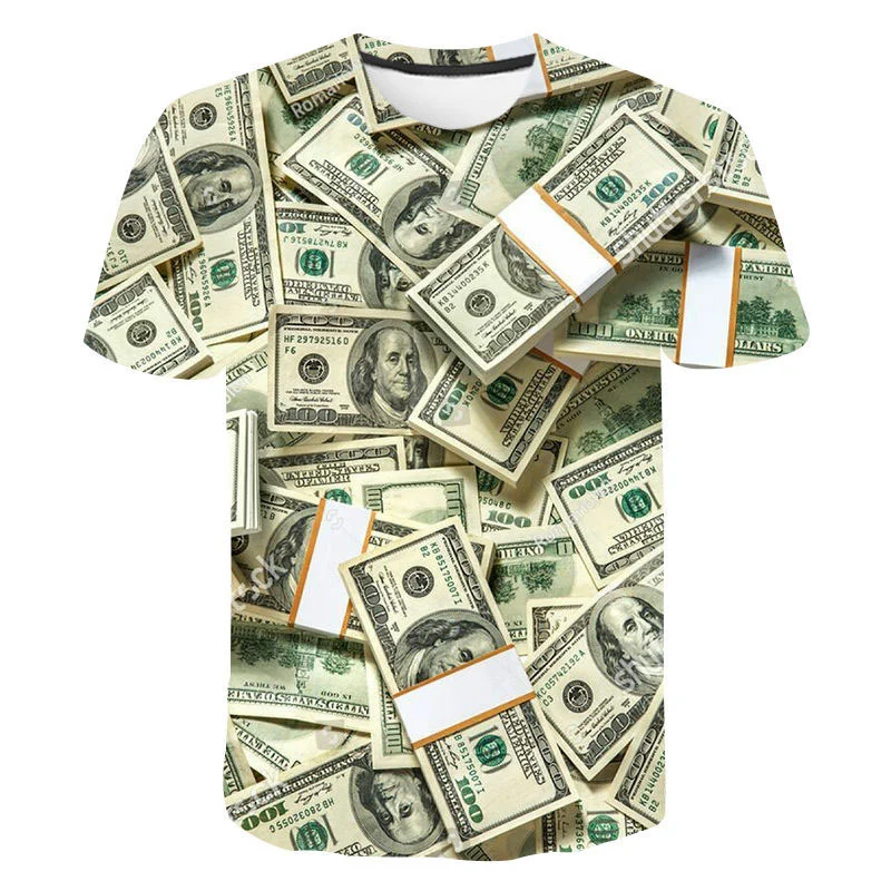 Summer USD U.S. Dollar Dollar Bills Money 3D Printed T Shirts Casual Boy Girl Kids Fashion Streetwear Men Women Children Tops 
Summer USD U.S. Dollar Dollar Bills Money 3D Printed T Shirts Casual Boy Girl Kids Fashion Streetwear Men Women Children Tops